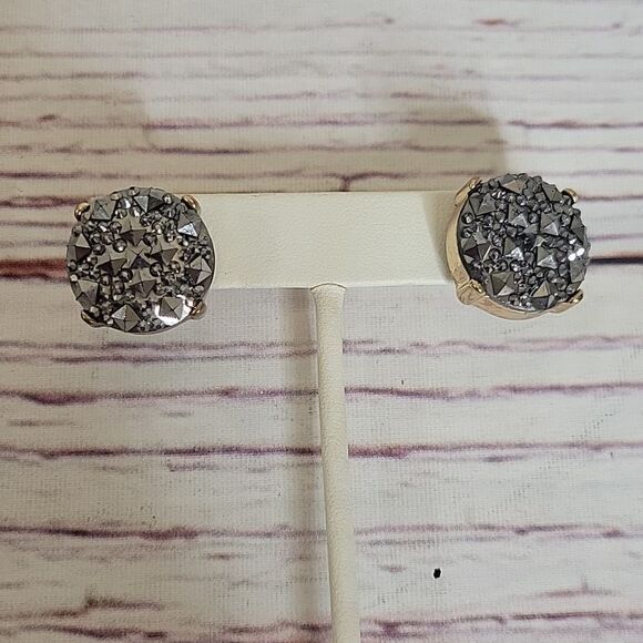 Large Hematite Stud Earrings - Picture 1 of 6